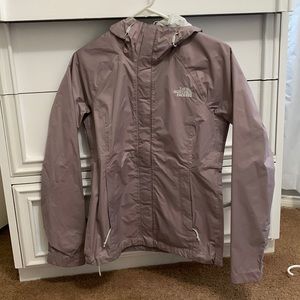 Lavender north face waterproof jacket